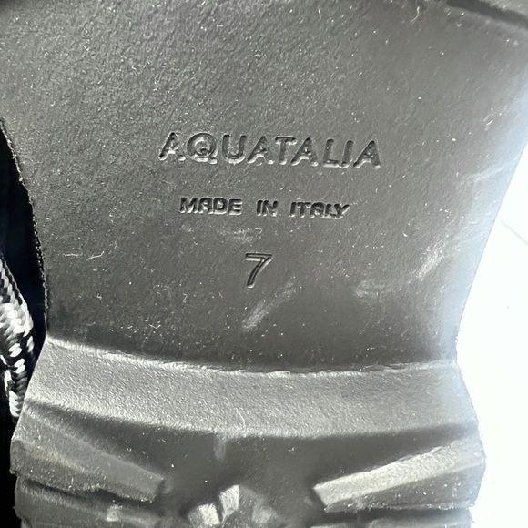 NEW Aquatalia Mayra Weatherproof Suede Leather Lace-Up & Zip Boot US 7 Black - Picture 11 of 13